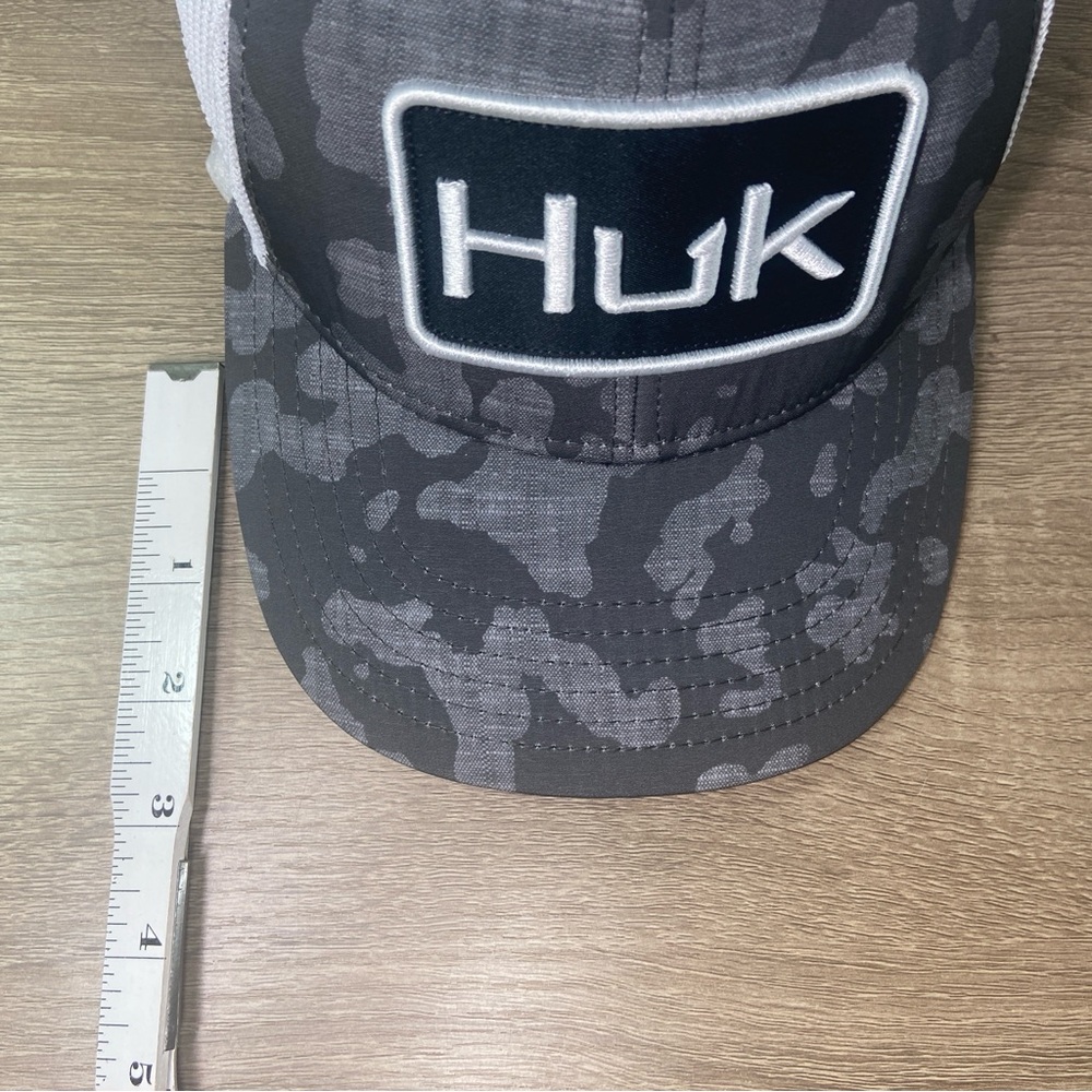 Huk Fishing Performance Hat Mens L-XL Mesh Black Gray White Polyester Spandex - Picture 14 of 16